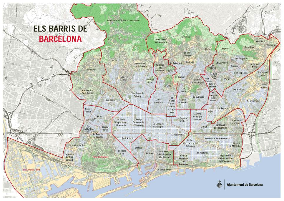 Taules de Salut Mental dels districtes de Barcelona